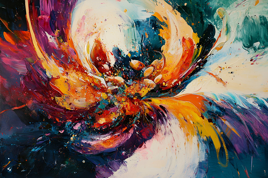 色彩的狂想曲 探索抽象艺术画的无垠宇宙