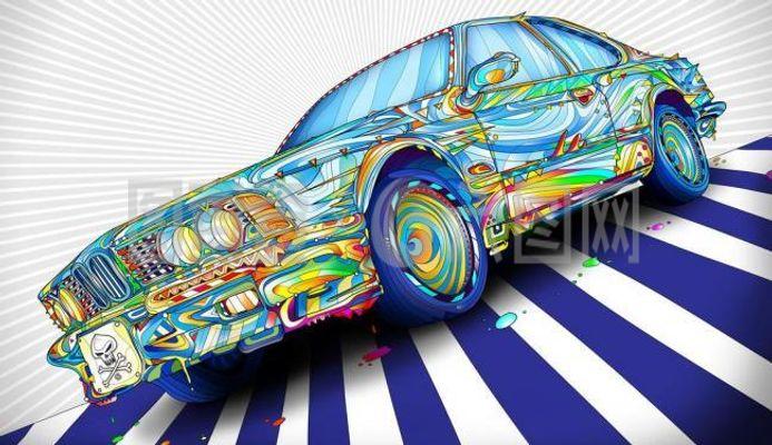 艺术画中的车轮印记 当绘画与汽车相遇的视觉盛宴